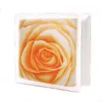 บล็อกแก้ว โรสส้ม มีมอก คุณภาพสวย สีชัด พร้อมส่งทันที